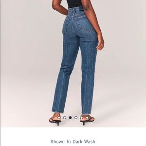 Women's
Curve Love 90s Ultra High Rise Straight Jeans, DARK WASH. Size :26 Long